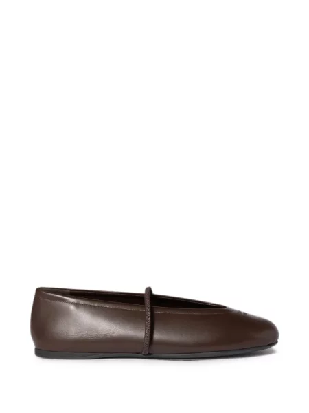 Balerini Miu Miu din piele maro