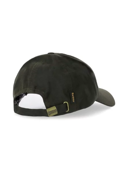 Barbour czapka z daszkiem gładka zielony