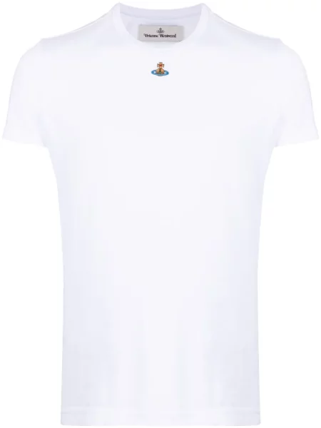 Tricou Vivienne Westwood cu broderie alb