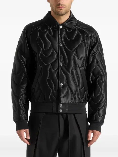 Saténová prošívaná bunda Manière De Voir černá