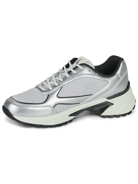 Sneakers Calvin Klein Hike Runner Laceup Mesh Mix Met argintiu