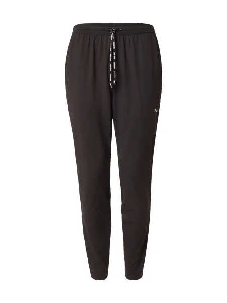 PUMA Športne hlače Run Cloudspun svetlo siva črna