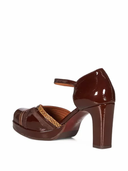 Pantofi cu toc Chie Mihara din piele cu platformă maro
