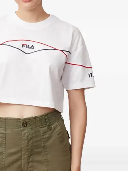Top Fila cu autograf alb