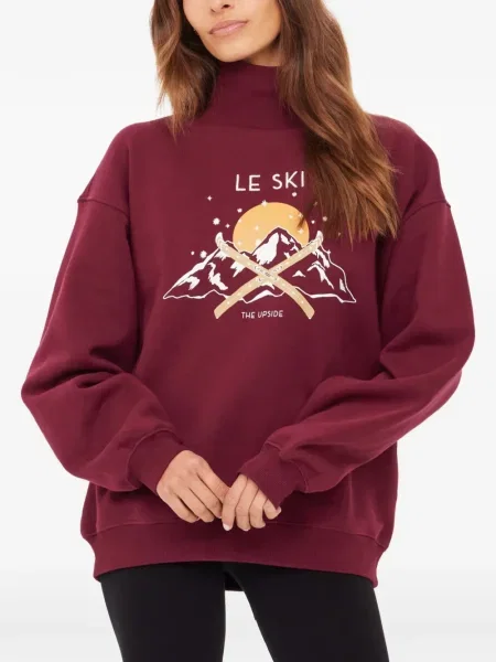 Pulover cu guler înalt schi heláncă The Upside roșu