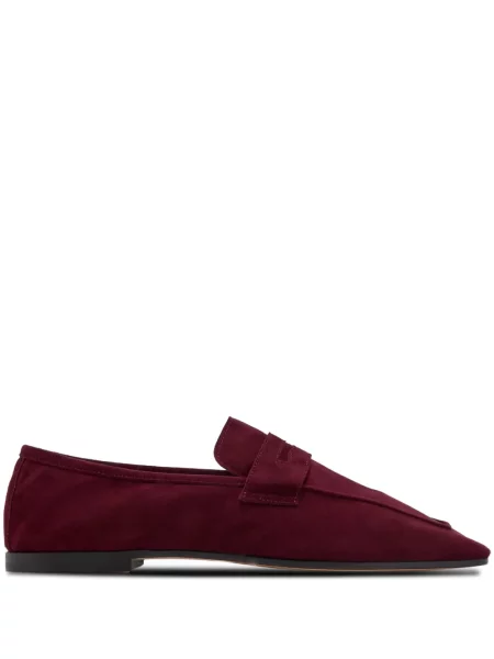 Pantofi loafer Sophique Milano din piele de căprioară roșu