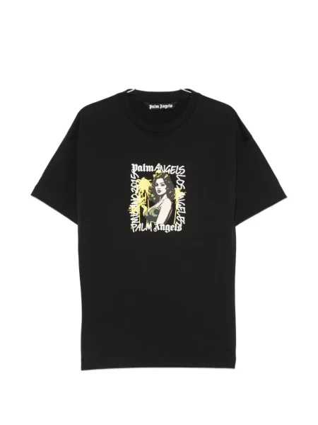 Tricou Palm Angels cu imagine negru