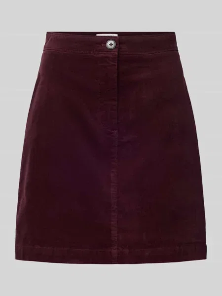Lekko rozkloszowana spódnica mini z mieszanki bawełny Marc O'polo bordowa
