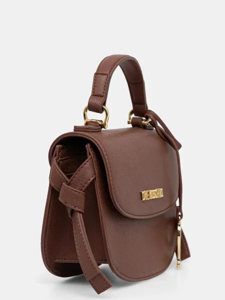 Crossbody kabelka Love Moschino z ekologickej kože hnedá