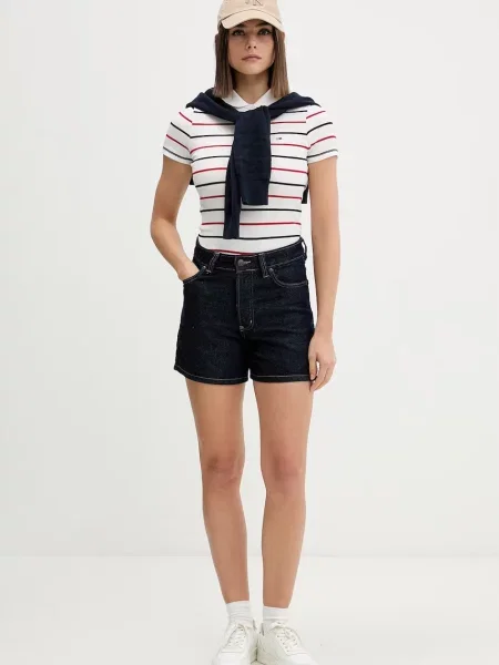Tommy Jeans Tricou polo alb