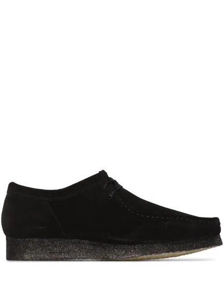 Pantofi Clarks Originals cu șireturi din dantelă negru
