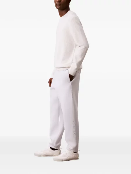 Haftowane spodnie Calvin Klein do biegania szare