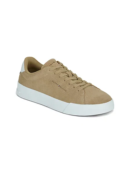 Superge Tommy Hilfiger Th Court Core Suede Rjava bež
