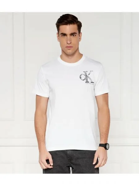 CALVIN KLEIN JEANS Tricou META MONOGRAM alb