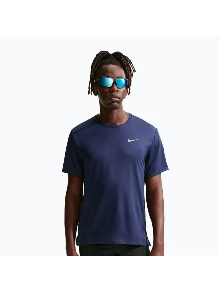 Мъжка тениска за бягане Nike Miler Dri-Fit UV midnight navy синьо