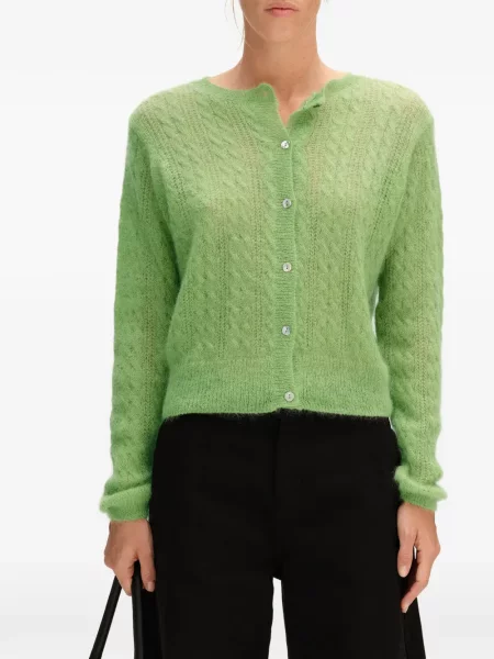 Cardigan Bimba Y Lola de mohair verde