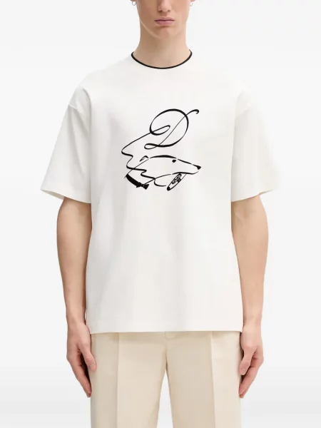 Tricou Drole De Monsieur cu imagine alb