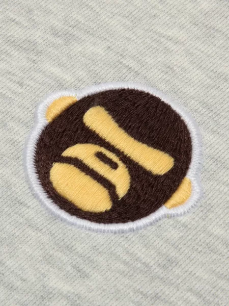 Суичър без качулка Aape By *a Bathing Ape® с кръгло деколте с автограф сиво