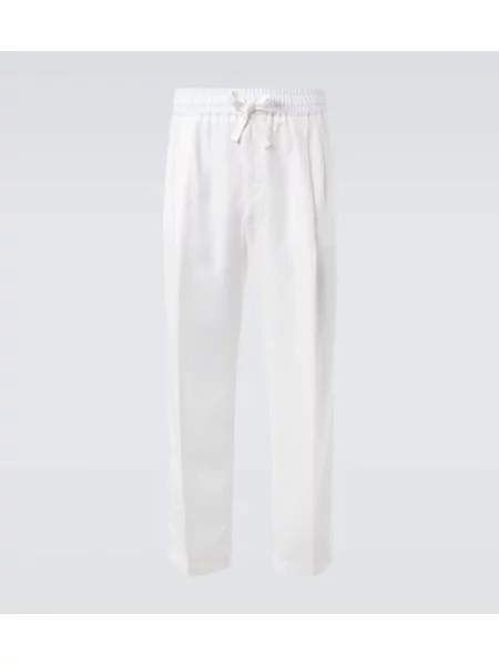 Lanene hlače Dolce&gabbana bela