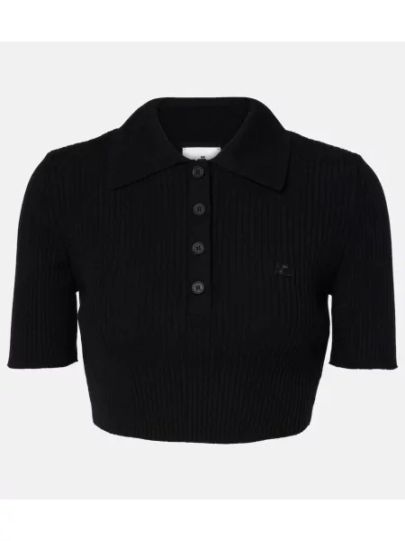 Polo Courreges tricotate negru