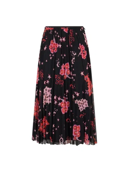 Spódnica midi Red Valentino w kwiatki czarna