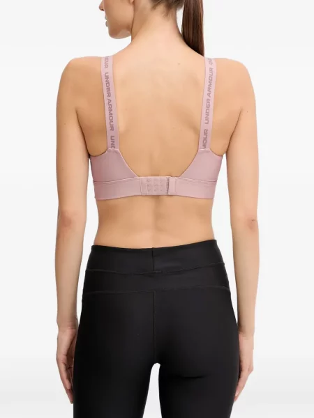 Sutien sport Under Armour plasă cu bretele cu autograf roz