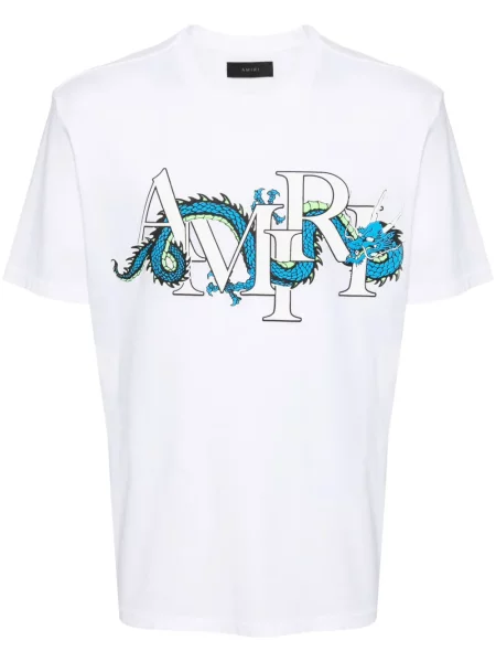 Tricou Amiri cu imagine alb