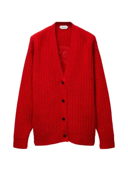 Cardigan Versace de lână roșu