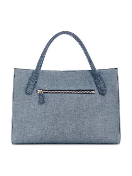 Guess torebka shopper jeansowa JODI niebieska
