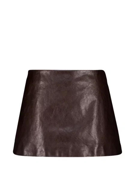 Fusta mini Balenciaga în linie A maro