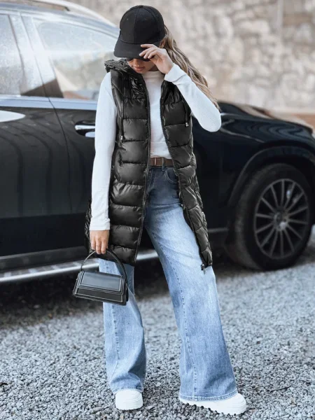 Vestă Dstreet cu glugă negru