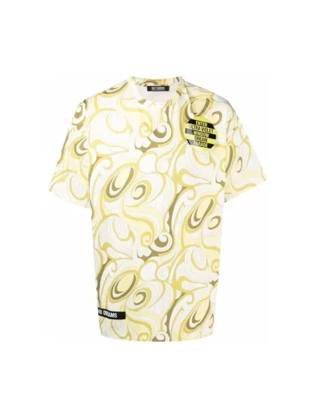 Koszulka Raf Simons z nadrukiem żółta