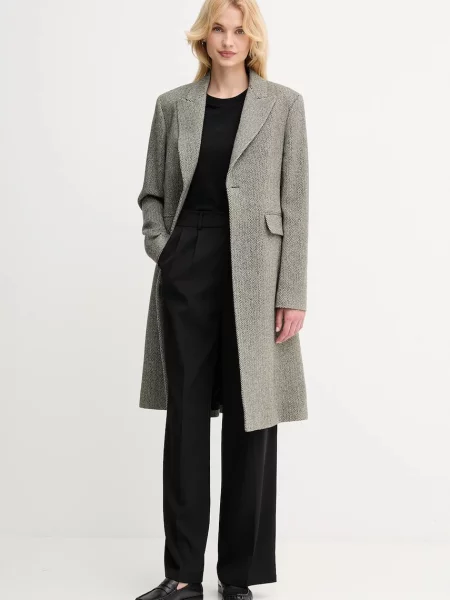 Вълнено палто Polo Ralph Lauren черно