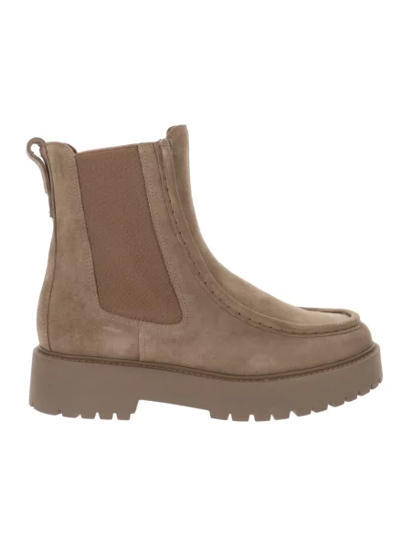 Buty do kostki Nerogiardini skórzane beżowe