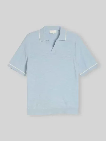 Koszulka polo z czystej bawełny o wyglądzie dzianiny krój regular fit Tom Tailor