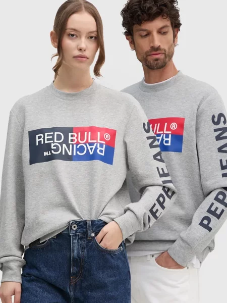 Red Bull Racing x Pepe Jeans bluza Red Bull Racing x Pepe Jeans z nadrukiem szary