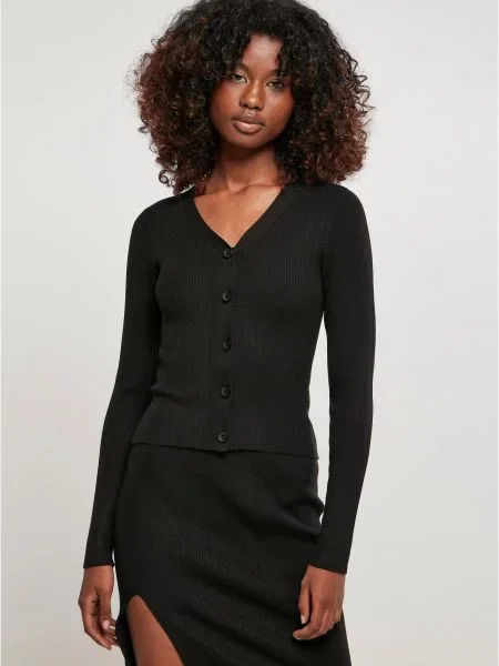 Krótki kardigan Urban Classics czarny