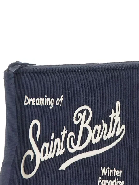 Samt torba Mc2 Saint Barth s vezom plava