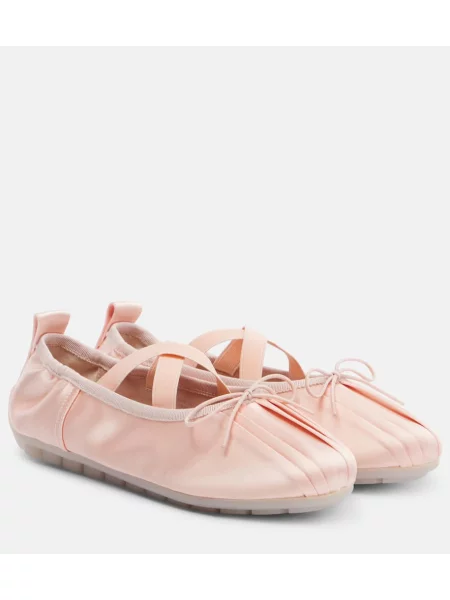 Balerini Simone Rocha din satin roz