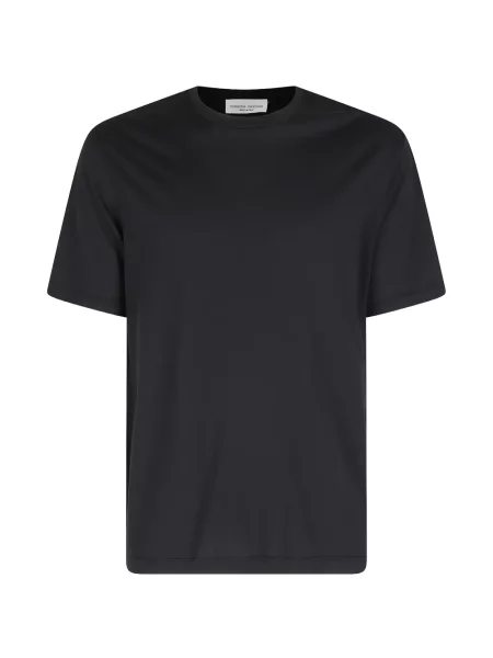 Tricou Roberto Collina cu decolteu rotund negru