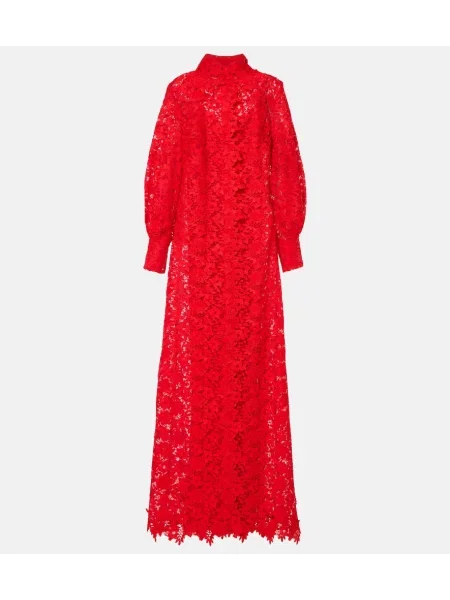 Sukienka koszulowa Safiyaa koronkowa garniturowa czerwona