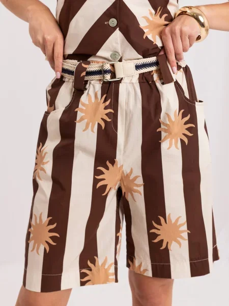 Pantaloni scurți Italy Moda maro