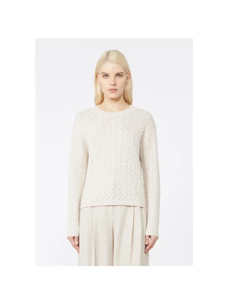 Sweter Max Mara Studio wełniany beżowy