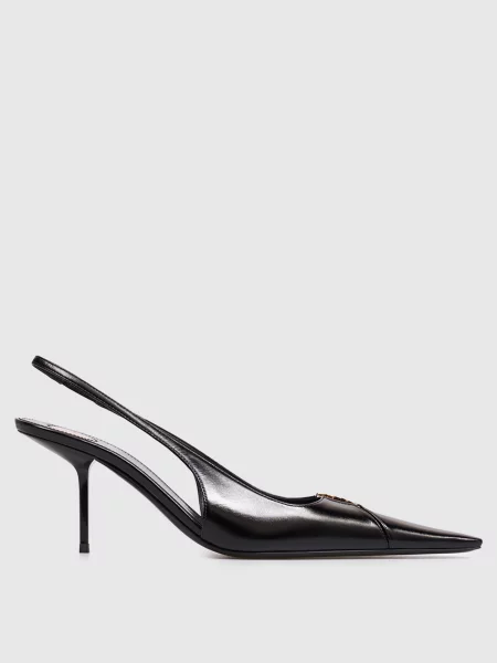 Шкіряні босоніжки Saint Laurent чорні