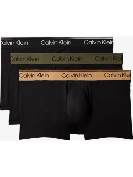 Bokserki Calvin Klein low rise 3 sztuki oliwkowy S czarny