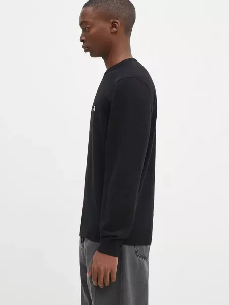 Μάλλινο πουλόβερ Carhartt WIP Madison Sweater μαύρο