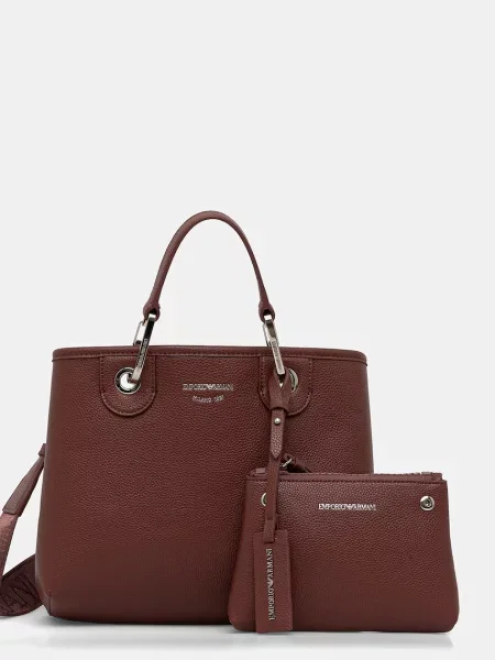 Emporio Armani geantă crossbody pentru femei maro