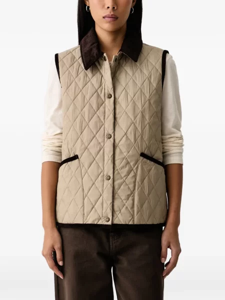 Gulerat matlasat vestă Barbour de catifea cord