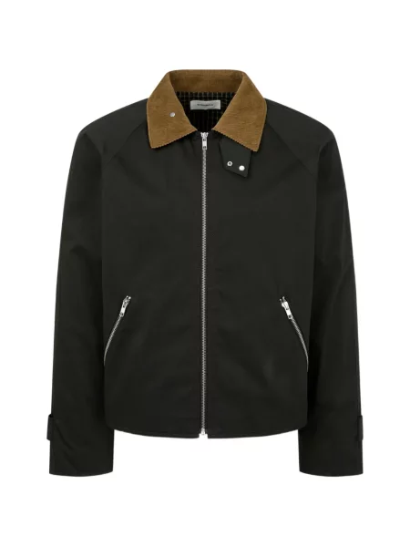 Manšestrová s límcem bunda Tomboy zelená