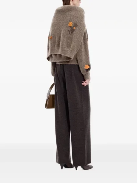 Cardigan Jnby cu model floral maro